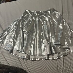 silver space skirt